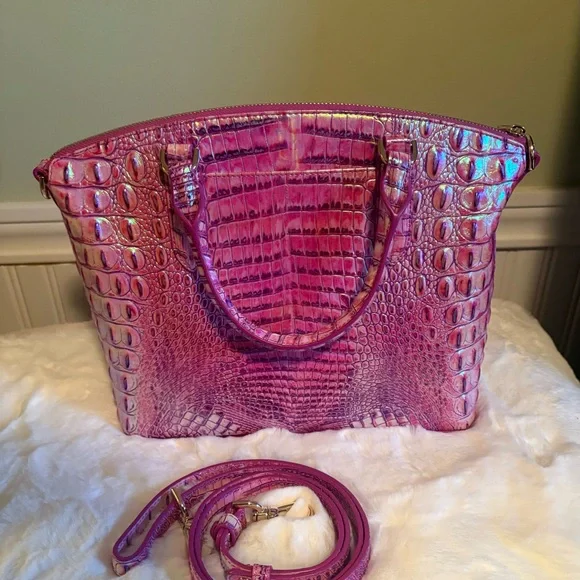 Brahmin Purple Iris Medium Duxbury NWOT. Cardboard inside still. - Picture 2 of 4